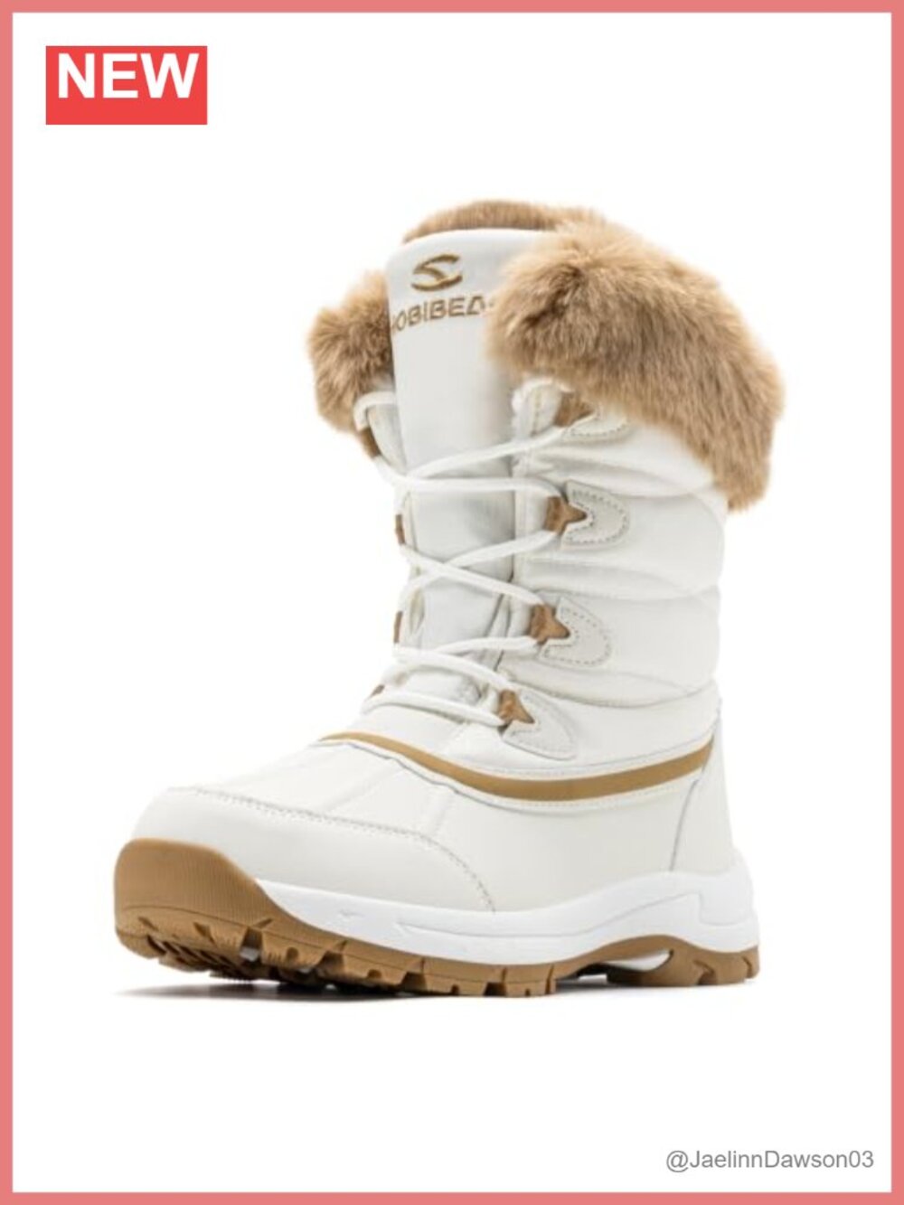 Women's Winter Snow Boots Warm Faux Fur Water Resistant Mid-Calf